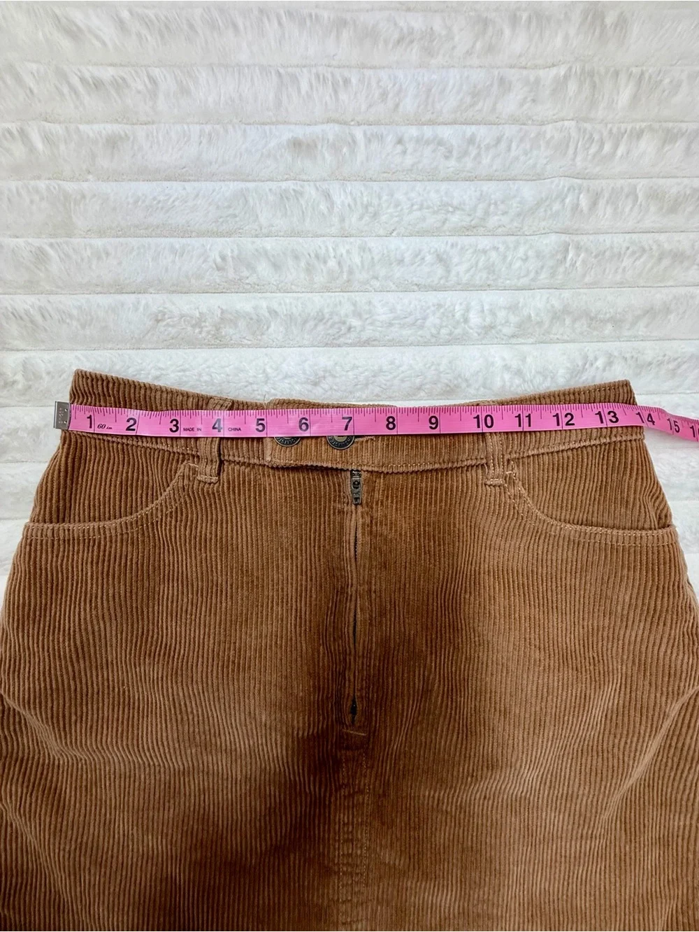 Hollister Brown Vintage Corduroy Mini Skirt Suede Ultra High Rise